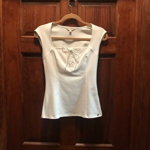Guess women’s white shirt with lace up chest